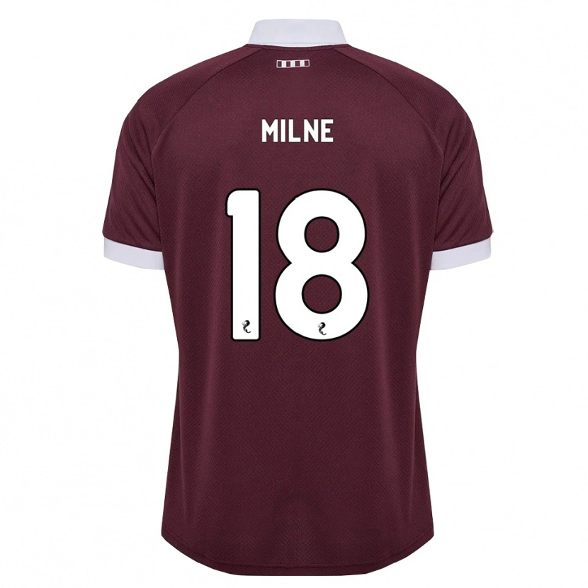 Danxen Uomo Maglia Harry Milne #18 Bianco Borgogna Kit Gara Home 2026/27 Maglietta