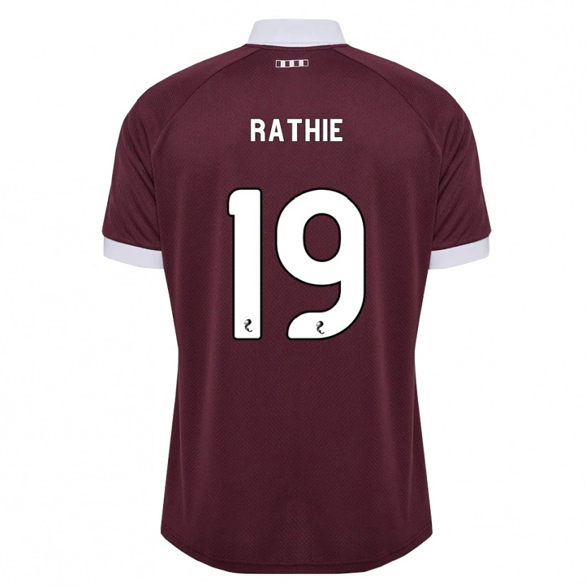 Danxen Uomo Maglia Luke Rathie #19 Bianco Borgogna Kit Gara Home 2026/27 Maglietta