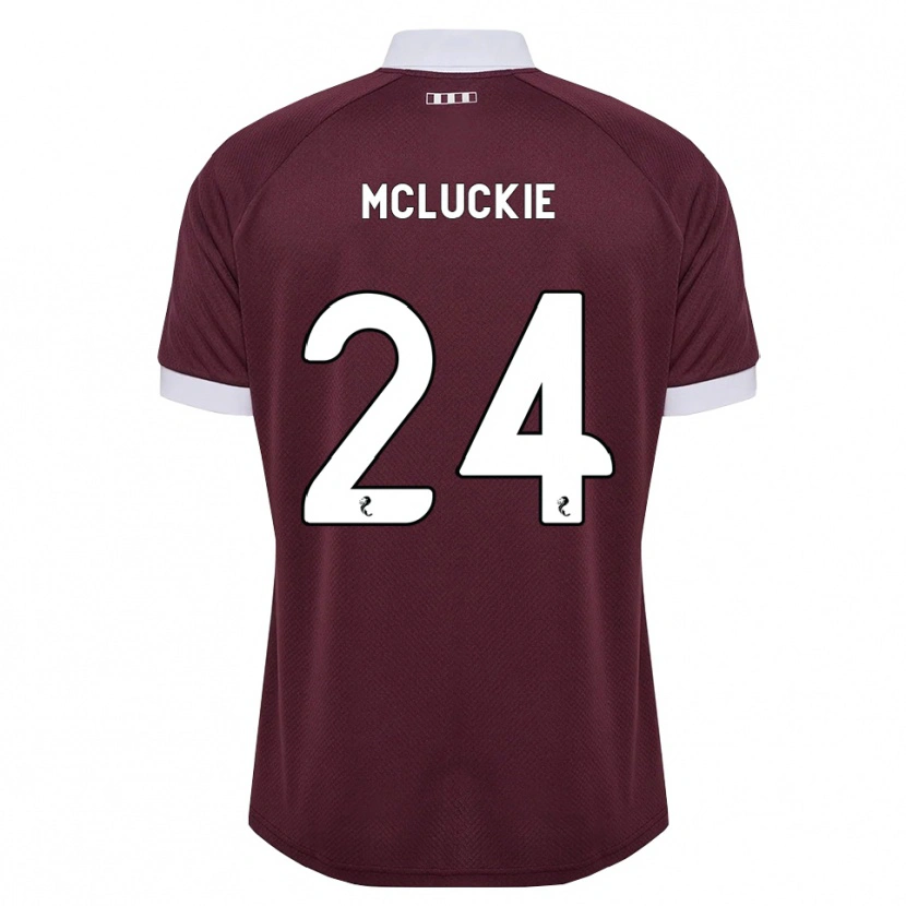 Danxen Uomo Maglia Bobby Mcluckie #24 Bianco Borgogna Kit Gara Home 2026/27 Maglietta
