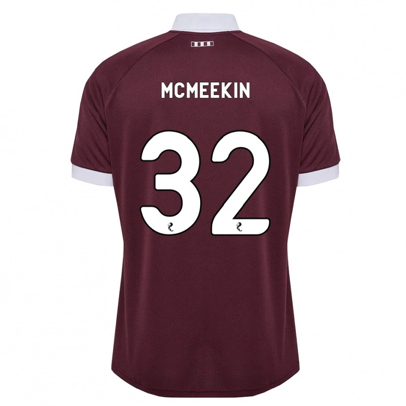 Danxen Uomo Maglia Keir Mcmeekin #32 Bianco Borgogna Kit Gara Home 2026/27 Maglietta