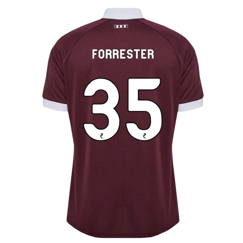 Danxen Uomo Maglia Adam Forrester #35 Bianco Borgogna Kit Gara Home 2026/27 Maglietta