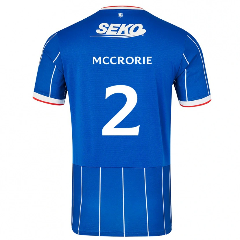 Danxen Uomo Maglia Ross Mccrorie #2 Bianco Rosso Blu Kit Gara Home 2026/27 Maglietta