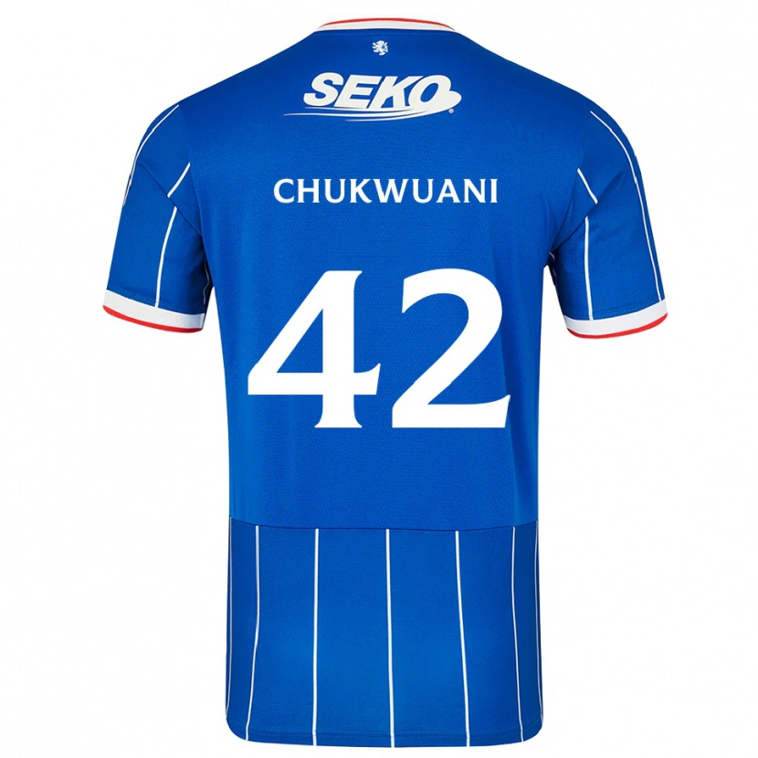 Danxen Uomo Maglia Tochi Chukwuani #42 Bianco Rosso Blu Kit Gara Home 2026/27 Maglietta