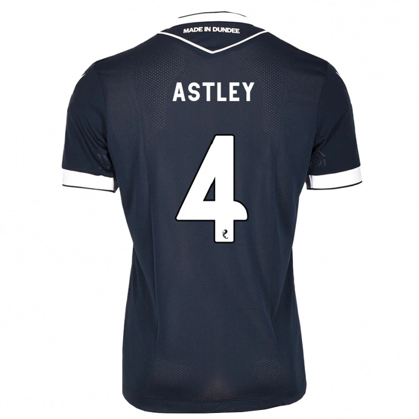 Danxen Uomo Maglia Ryan Astley #4 Bianco Blu Mezzanotte Kit Gara Home 2026/27 Maglietta