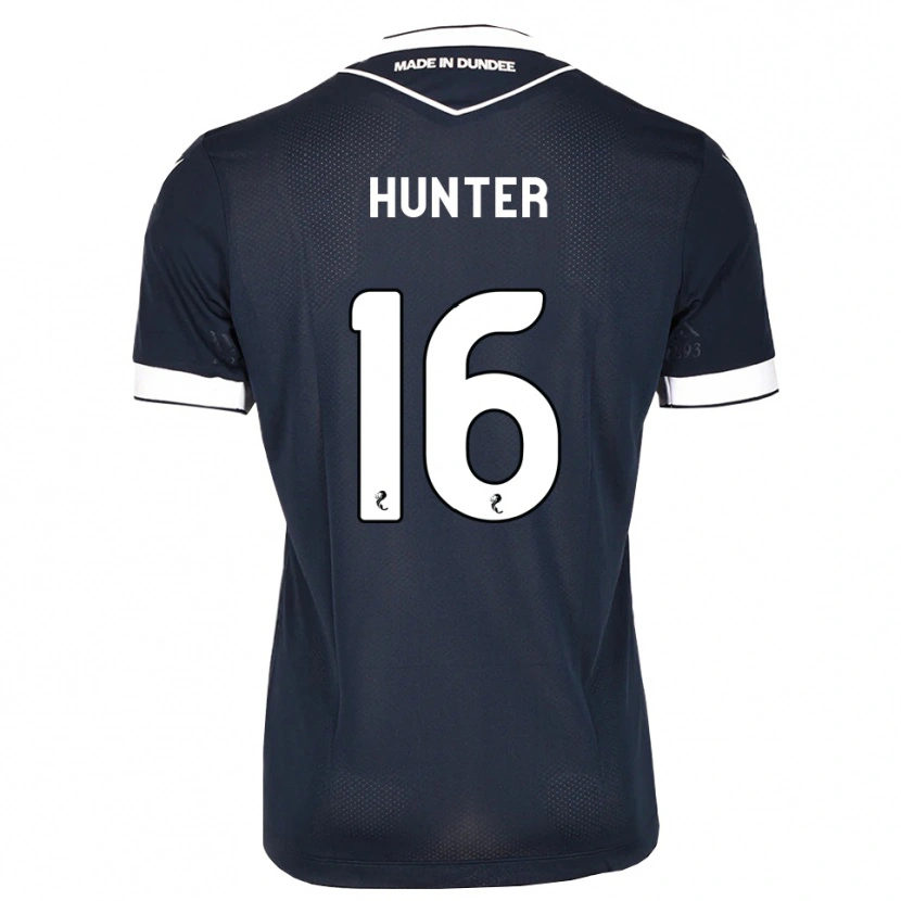 Danxen Uomo Maglia Michael Hunter #16 Bianco Blu Mezzanotte Kit Gara Home 2026/27 Maglietta