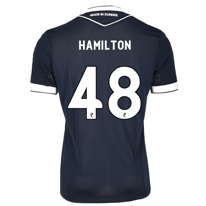 Danxen Uomo Maglia Ethan Hamilton #48 Bianco Blu Mezzanotte Kit Gara Home 2026/27 Maglietta