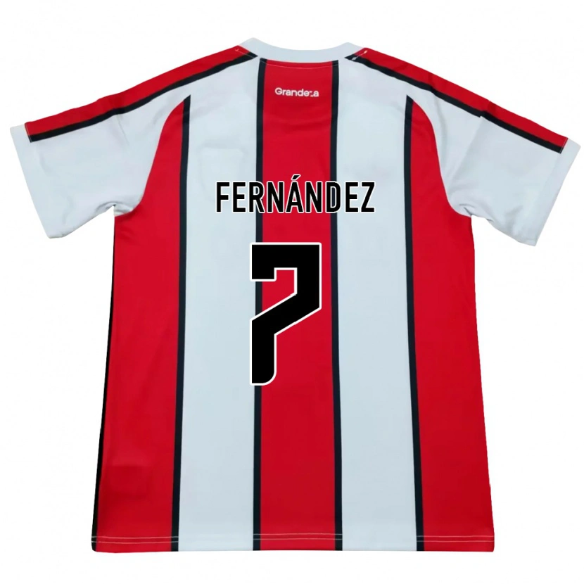 Danxen Uomo Maglia Román Fernández #7 Bianco Rosso Nero Kit Gara Away 2026/27 Maglietta