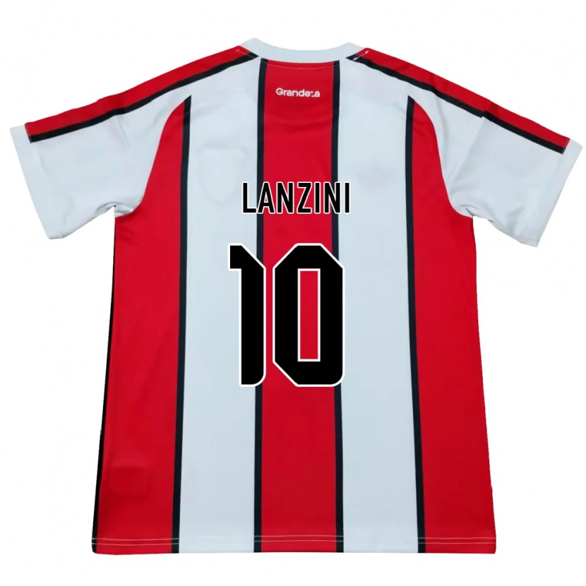 Danxen Uomo Maglia Manuel Lanzini #10 Bianco Rosso Nero Kit Gara Away 2026/27 Maglietta