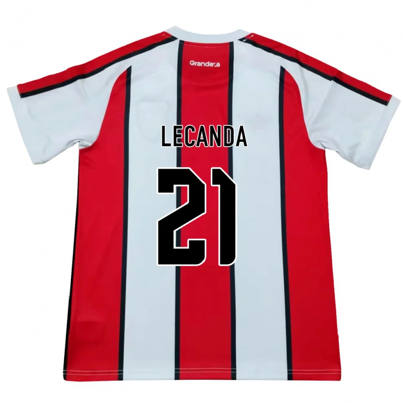 Danxen Uomo Maglia Tomas Lecanda #21 Bianco Rosso Nero Kit Gara Away 2026/27 Maglietta