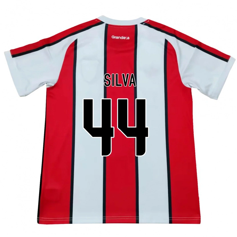 Danxen Uomo Maglia Lucas Silva #44 Bianco Rosso Nero Kit Gara Away 2026/27 Maglietta