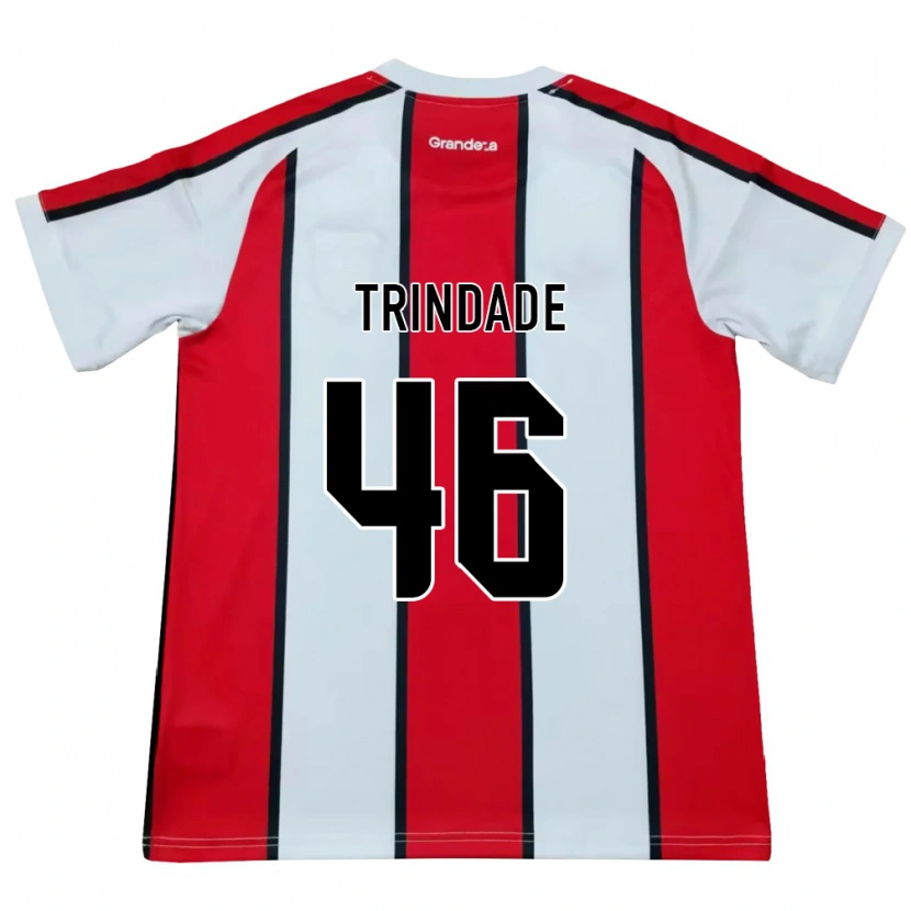 Danxen Uomo Maglia Gonzalo Trindade #46 Bianco Rosso Nero Kit Gara Away 2026/27 Maglietta