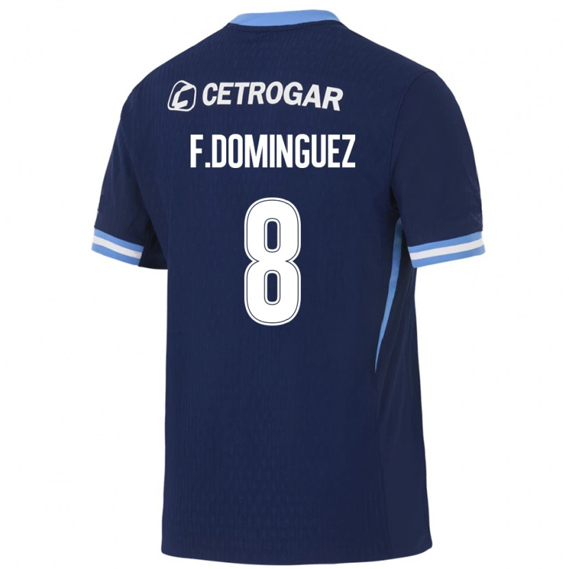 Danxen Uomo Maglia Fabricio Dominguez #8 Blu Reale Azzurro Chiaro Bianco Kit Gara Away 2026/27 Maglietta