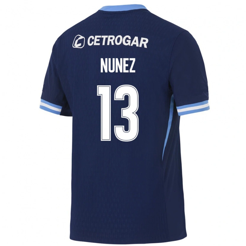 Danxen Uomo Maglia Matias Nunez #13 Blu Reale Azzurro Chiaro Bianco Kit Gara Away 2026/27 Maglietta