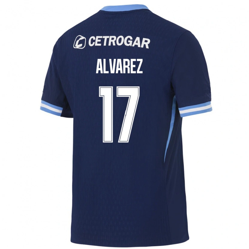 Danxen Uomo Maglia Lucas Alvarez #17 Blu Reale Azzurro Chiaro Bianco Kit Gara Away 2026/27 Maglietta