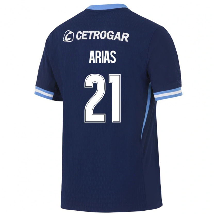 Danxen Uomo Maglia Gabriel Arias #21 Blu Reale Azzurro Chiaro Bianco Kit Gara Away 2026/27 Maglietta