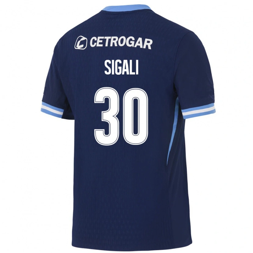 Danxen Uomo Maglia Leonardo Sigali #30 Blu Reale Azzurro Chiaro Bianco Kit Gara Away 2026/27 Maglietta
