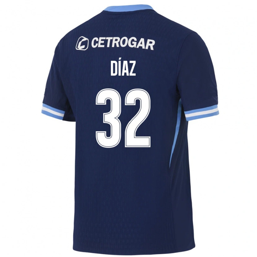 Danxen Uomo Maglia Lautaro Díaz #32 Blu Reale Azzurro Chiaro Bianco Kit Gara Away 2026/27 Maglietta