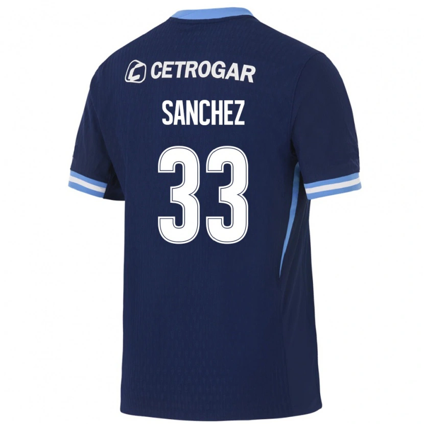 Danxen Uomo Maglia Sergio Sanchez #33 Blu Reale Azzurro Chiaro Bianco Kit Gara Away 2026/27 Maglietta