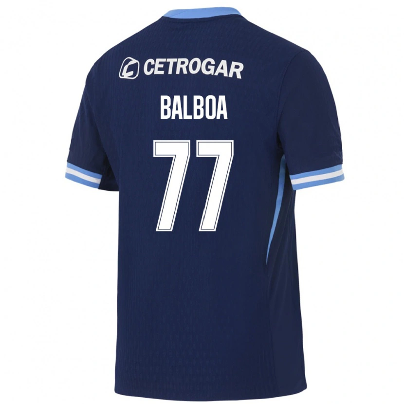 Danxen Uomo Maglia Adrián Balboa #77 Blu Reale Azzurro Chiaro Bianco Kit Gara Away 2026/27 Maglietta