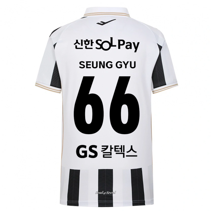 Danxen Uomo Maglia Seung-Gyu Han #66 Bianco Nero Kit Gara Away 2026/27 Maglietta