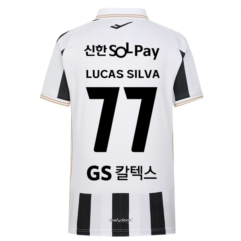 Danxen Uomo Maglia Lucas Silva #77 Bianco Nero Kit Gara Away 2026/27 Maglietta