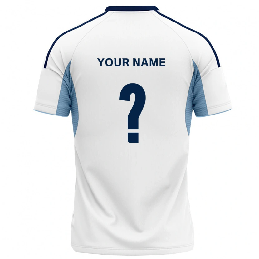 Danxen Uomo Maglia Il Tuo Nome #0 Blu Reale Bianco Kit Gara Away 2026/27 Maglietta