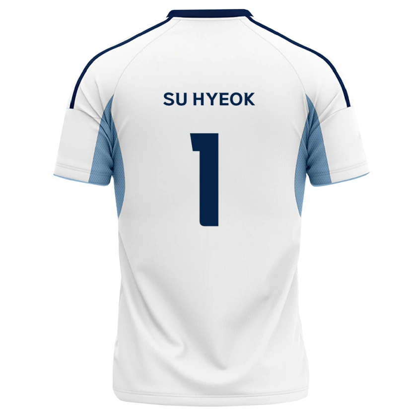 Danxen Uomo Maglia Su-Hyeok Jo #1 Blu Reale Bianco Kit Gara Away 2026/27 Maglietta