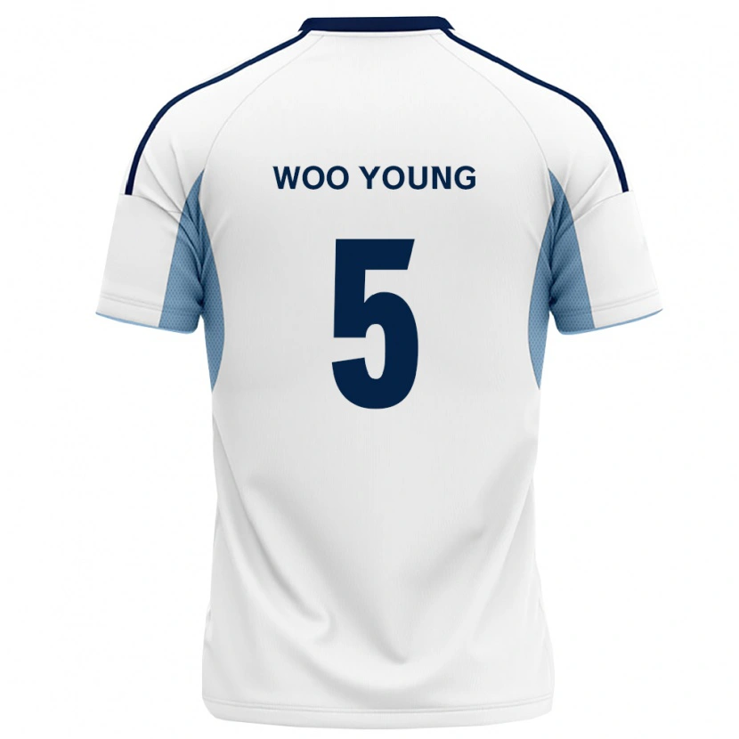 Danxen Uomo Maglia Woo-Young Jung #5 Blu Reale Bianco Kit Gara Away 2026/27 Maglietta