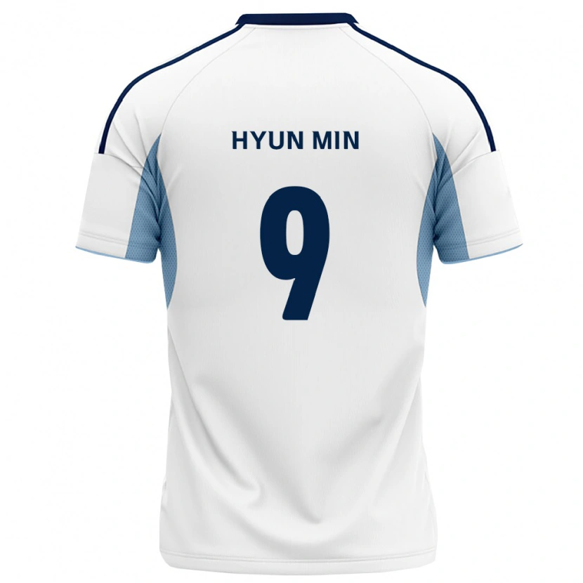 Danxen Uomo Maglia Hyun-Min Oh #9 Blu Reale Bianco Kit Gara Away 2026/27 Maglietta