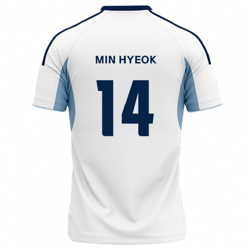 Danxen Uomo Maglia Min-Hyeok Jeong #14 Blu Reale Bianco Kit Gara Away 2026/27 Maglietta