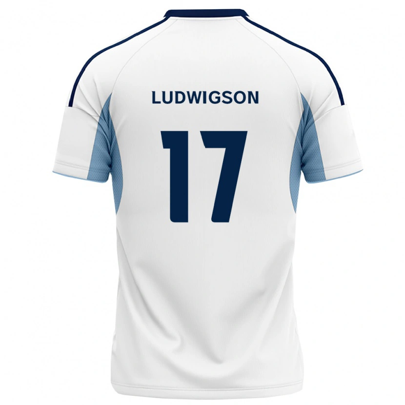 Danxen Uomo Maglia Gustav Ludwigson #17 Blu Reale Bianco Kit Gara Away 2026/27 Maglietta