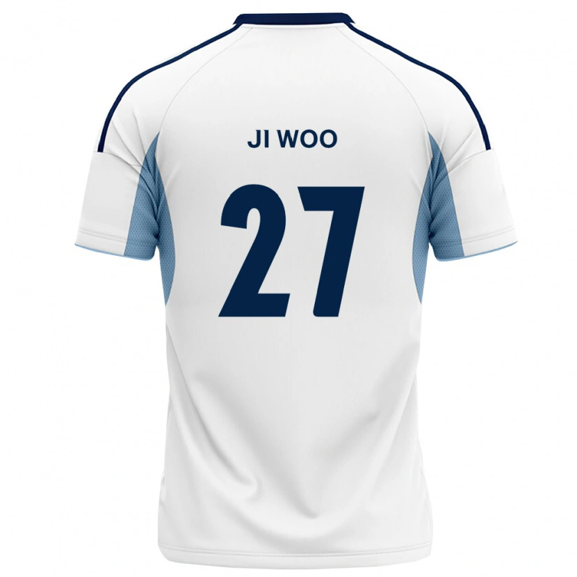 Danxen Uomo Maglia Ji-Woo Lee #27 Blu Reale Bianco Kit Gara Away 2026/27 Maglietta