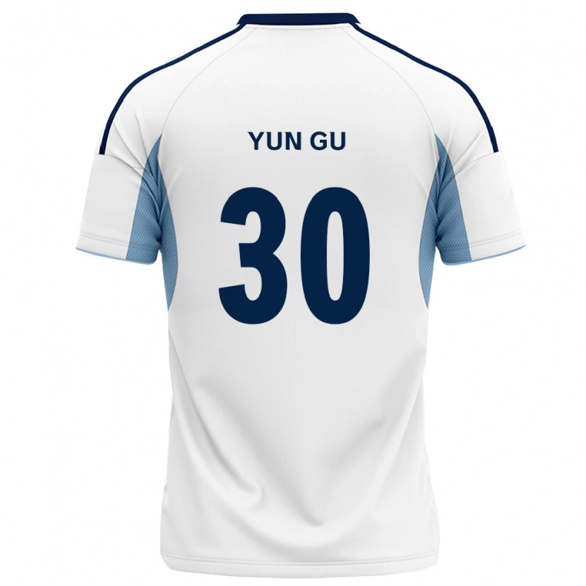 Danxen Uomo Maglia Yun-Gu Kang #30 Blu Reale Bianco Kit Gara Away 2026/27 Maglietta