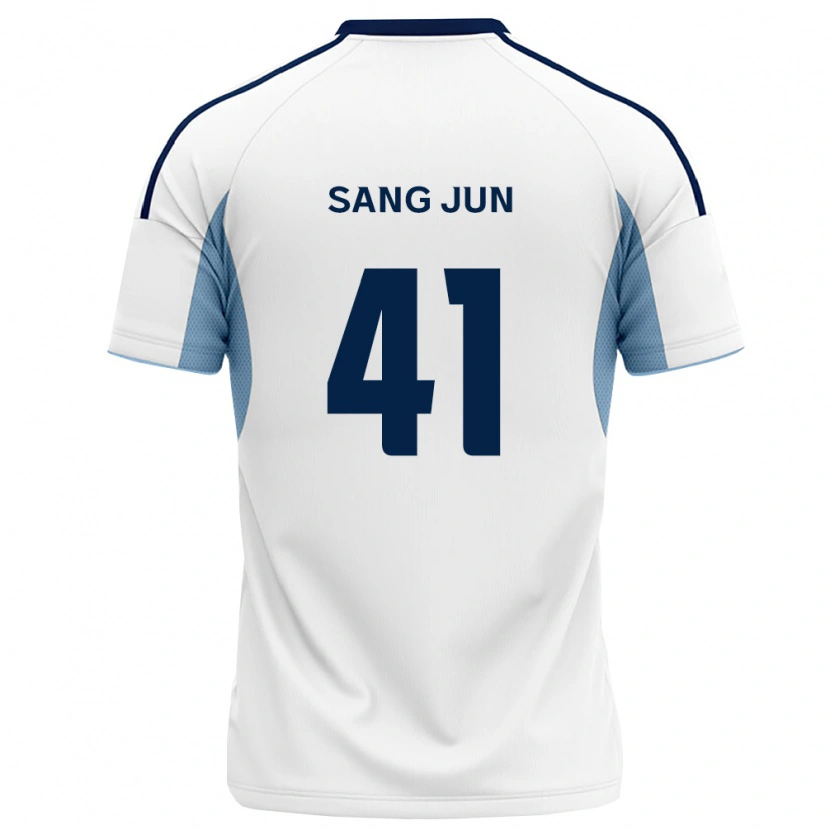 Danxen Uomo Maglia Sang-Jun Park #41 Blu Reale Bianco Kit Gara Away 2026/27 Maglietta