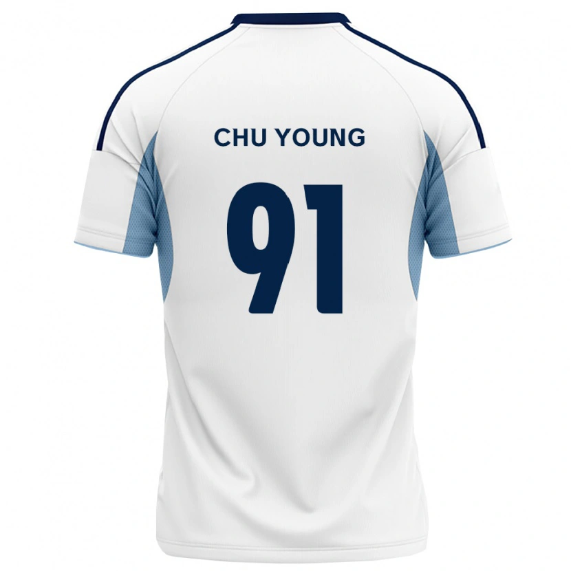 Danxen Uomo Maglia Chu-Young Park #91 Blu Reale Bianco Kit Gara Away 2026/27 Maglietta