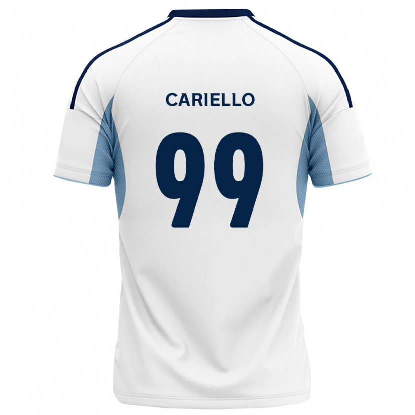 Danxen Uomo Maglia Yago Cariello #99 Blu Reale Bianco Kit Gara Away 2026/27 Maglietta