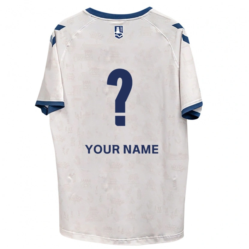 Danxen Uomo Maglia Il Tuo Nome #0 Blu Reale Bianco Kit Gara Away 2026/27 Maglietta