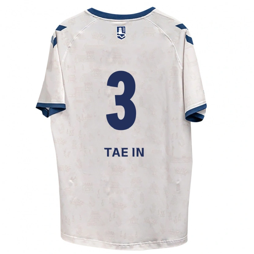 Danxen Uomo Maglia Tae-In Yoon #3 Blu Reale Bianco Kit Gara Away 2026/27 Maglietta