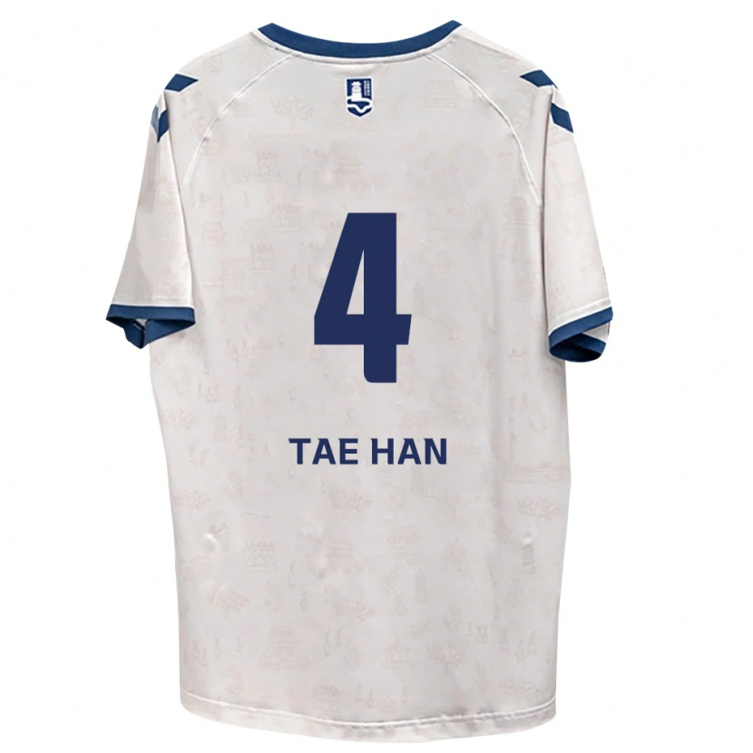 Danxen Uomo Maglia Tae-Han Kim #4 Blu Reale Bianco Kit Gara Away 2026/27 Maglietta