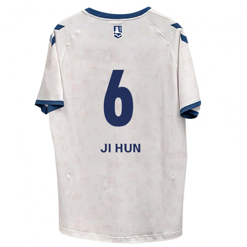 Danxen Uomo Maglia Ji-Hun Kim #6 Blu Reale Bianco Kit Gara Away 2026/27 Maglietta