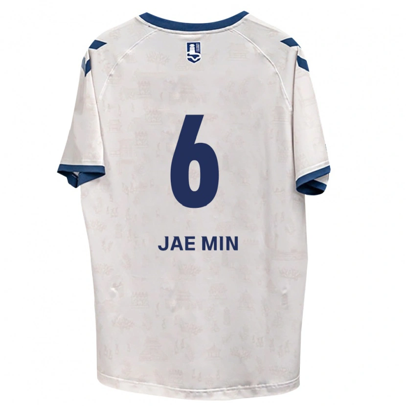 Danxen Uomo Maglia Jae-Min Chun #6 Blu Reale Bianco Kit Gara Away 2026/27 Maglietta
