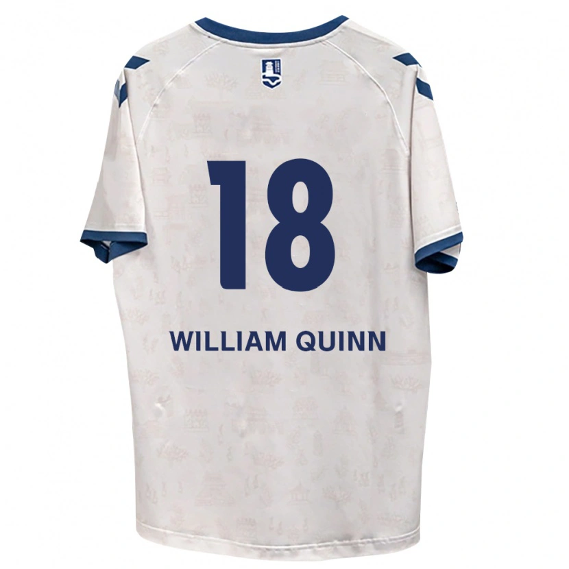 Danxen Uomo Maglia Max William Quinn #18 Blu Reale Bianco Kit Gara Away 2026/27 Maglietta
