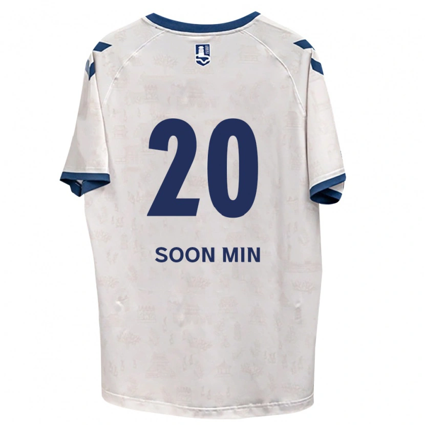 Danxen Uomo Maglia Soon-Min Hwang #20 Blu Reale Bianco Kit Gara Away 2026/27 Maglietta