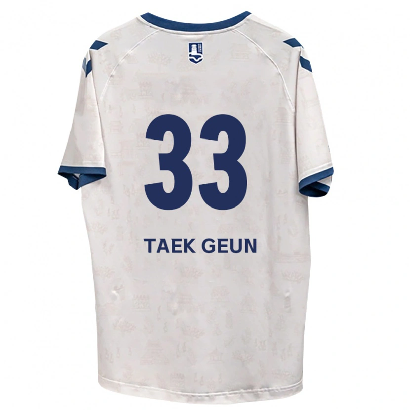 Danxen Uomo Maglia Taek-Geun Lee #33 Blu Reale Bianco Kit Gara Away 2026/27 Maglietta