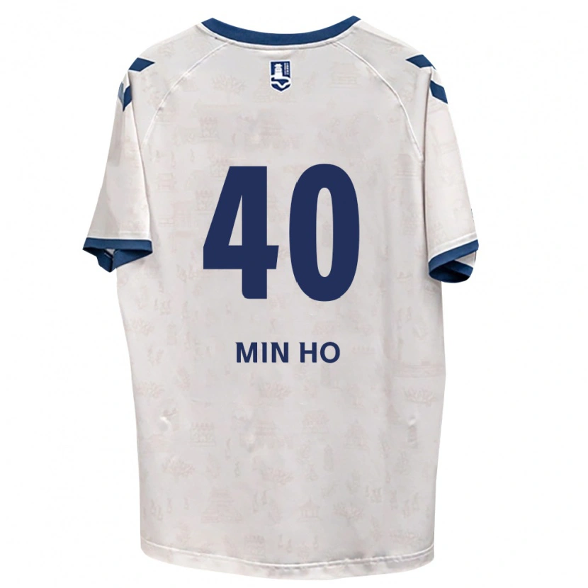 Danxen Uomo Maglia Min-Ho Kim #40 Blu Reale Bianco Kit Gara Away 2026/27 Maglietta
