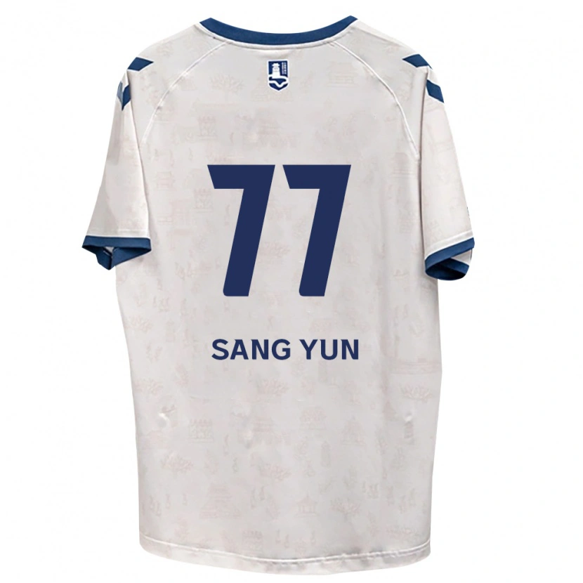 Danxen Uomo Maglia Sang-Yun Kang #77 Blu Reale Bianco Kit Gara Away 2026/27 Maglietta