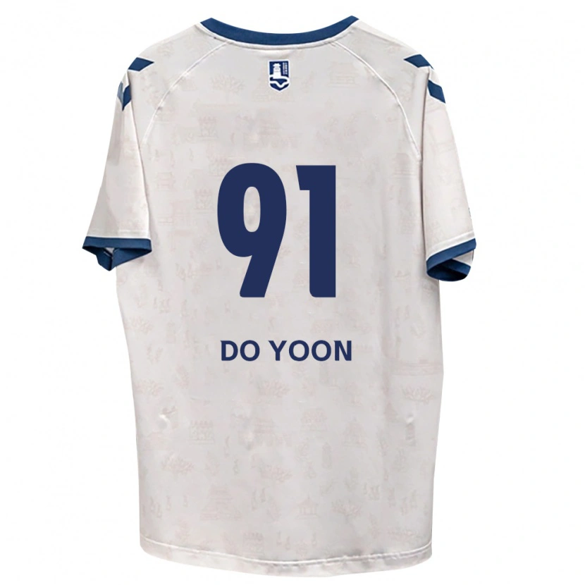 Danxen Uomo Maglia Do-Yoon Kim #91 Blu Reale Bianco Kit Gara Away 2026/27 Maglietta