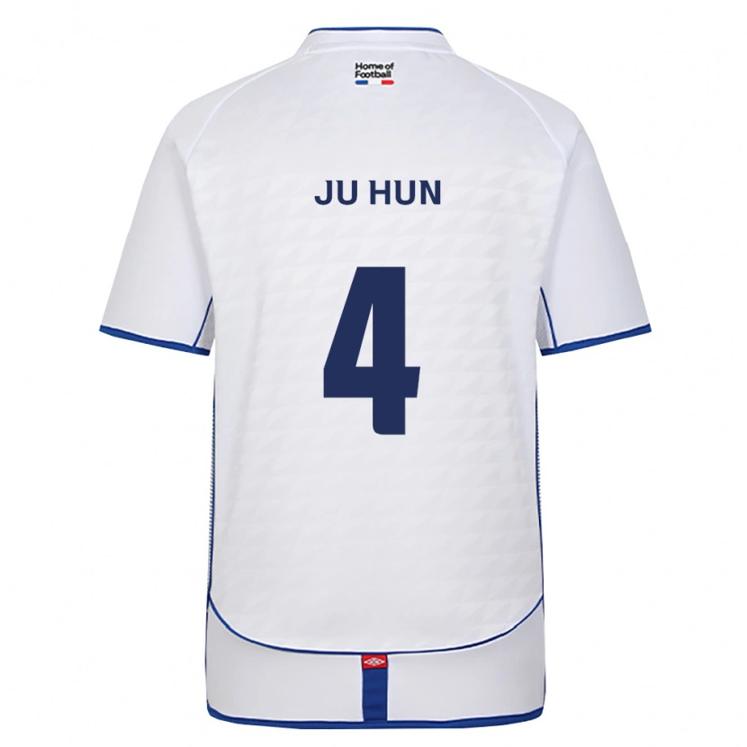 Danxen Uomo Maglia Ju-Hun Song #4 Nero Bianco Rosso Kit Gara Away 2026/27 Maglietta