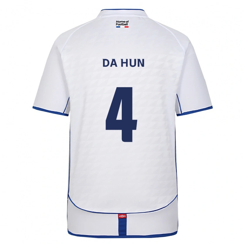 Danxen Uomo Maglia Da-Hun Choi #4 Nero Bianco Rosso Kit Gara Away 2026/27 Maglietta