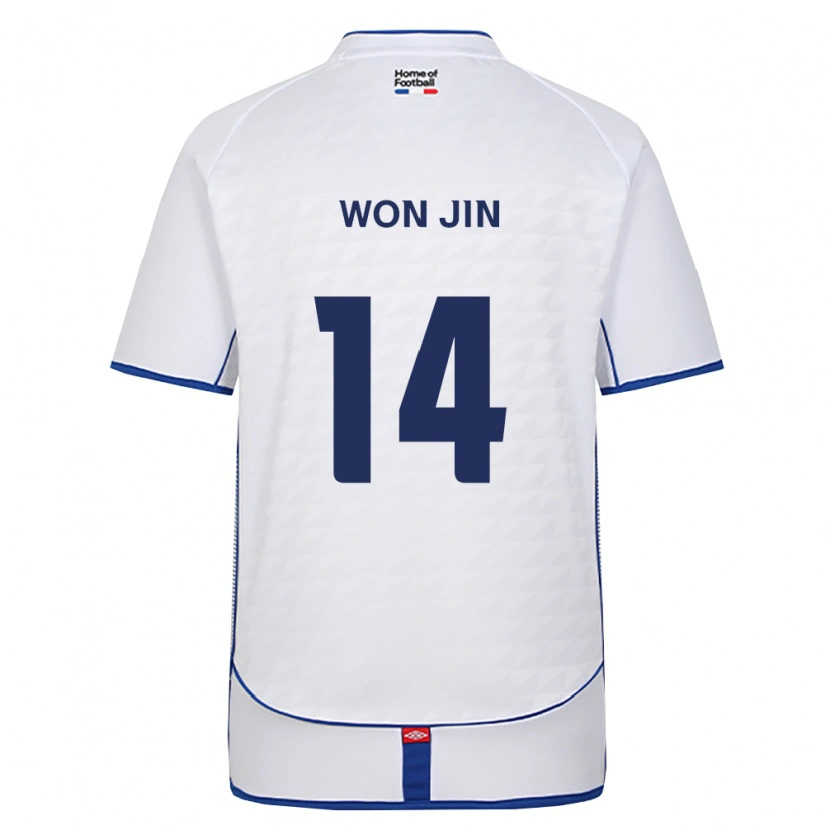 Danxen Uomo Maglia Won-Jin Hong #14 Nero Bianco Rosso Kit Gara Away 2026/27 Maglietta